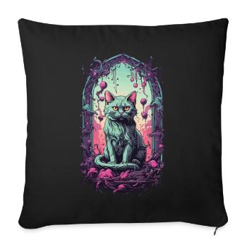 Gothique Halloween chats Underworld monstre Design - Housse de coussin décorative 45 x 45 cm - noir - Devant