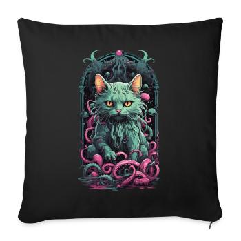 Chats démon Underworld occulte Halloween Design - Housse de coussin décorative 45 x 45 cm - noir - Devant