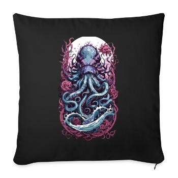 Pastel Goth Kraken Streetwear Design - Sofa pillowcase 17,3'' x 17,3'' (45 x 45 cm) - black - Front