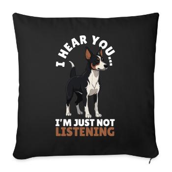 Cadeau de chien Kelpie - Housse de coussin décorative 45 x 45 cm - noir - Devant