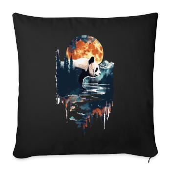 Panda - Sofa pillowcase 17,3'' x 17,3'' (45 x 45 cm) - black - Front