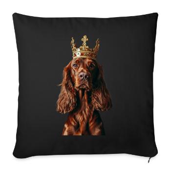 Setter irlandais - Housse de coussin décorative 45 x 45 cm - noir - Devant