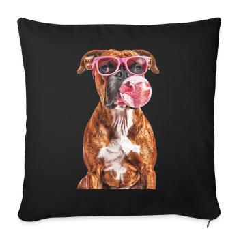 Boxer - Sofakissenbezug 45 x 45 cm - Schwarz - Vorne
