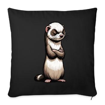 Furets Gardiens de furets Propriétaires de furets - Housse de coussin décorative 45 x 45 cm - noir - Devant
