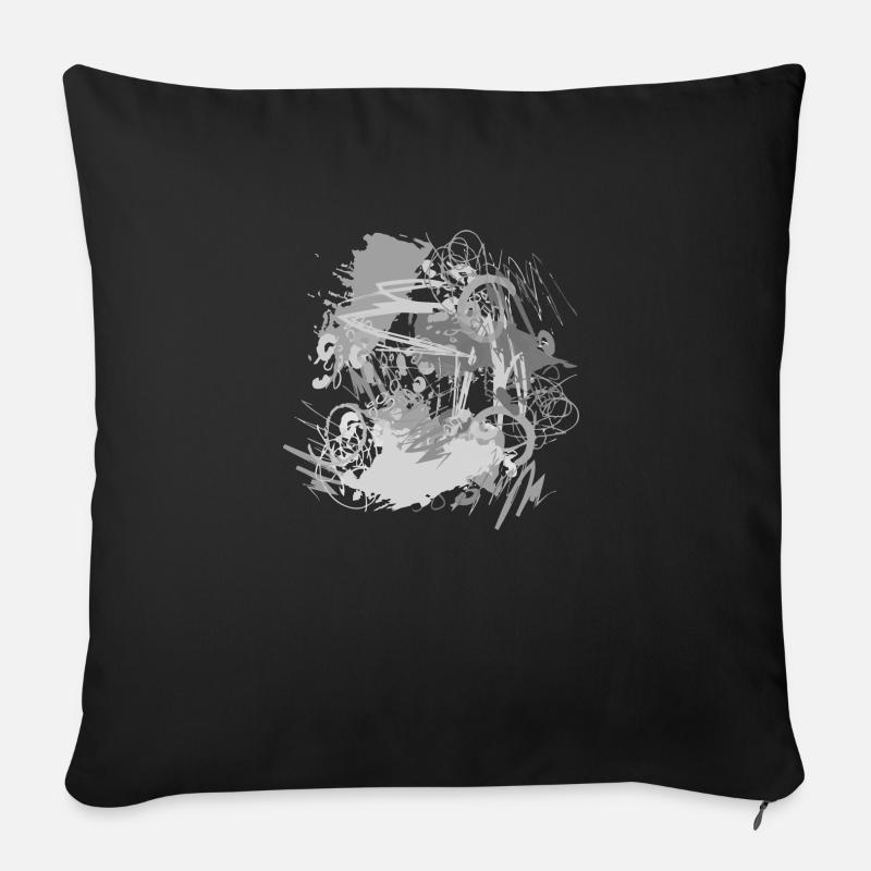 abstract - Sofa pillowcase 17,3'' x 17,3'' (45 x 45 cm) - black