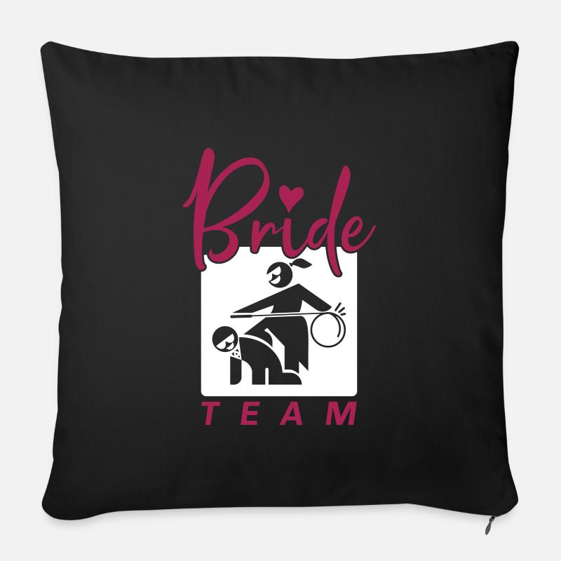 Braut team peitsche - Sofakissenbezug 45 x 45 cm - Schwarz
