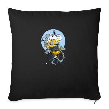 Beery dance - Sofa pillowcase 17,3'' x 17,3'' (45 x 45 cm) - black - Front