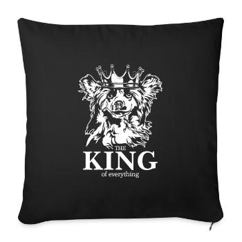 Chinese Crested Dog King of everything Wilsigns - Sofakissenbezug 45 x 45 cm - Schwarz - Vorne