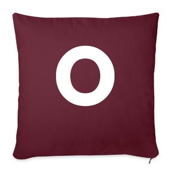 O - Sofa pillowcase 17,3'' x 17,3'' (45 x 45 cm) - burgundy - Front