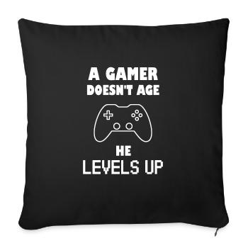 Gamer Funny Sayings Lifestyle Gaming - Housse de coussin décorative 45 x 45 cm - noir - Devant
