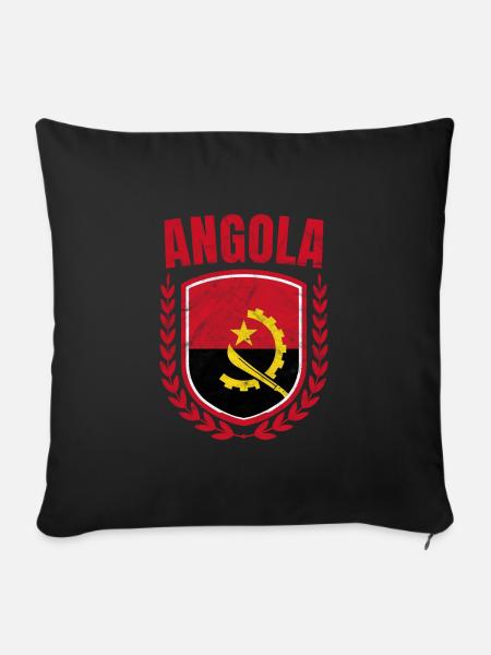 Angola - Sofakissenbezug 45 x 45 cm - Schwarz
