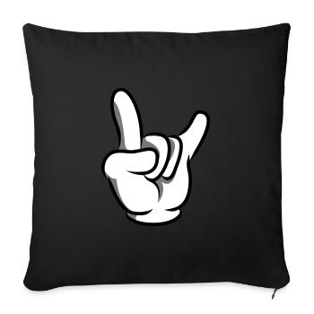 hand party symbol - Sofakissenbezug 45 x 45 cm - Schwarz - Vorne
