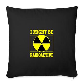 Radiologue radiologie énergie nucléaire à rayons X - Housse de coussin décorative 45 x 45 cm - noir - Devant