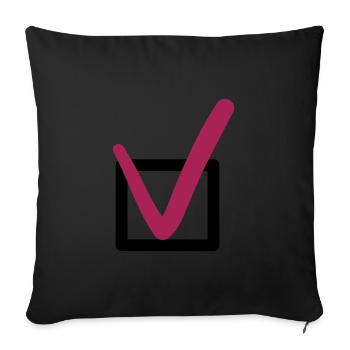 tick - Sofa pillowcase 17,3'' x 17,3'' (45 x 45 cm) - black - Front