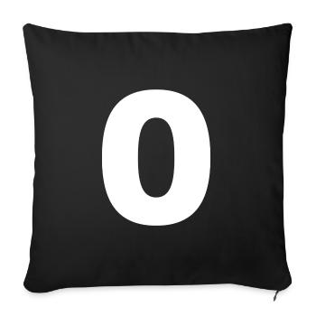 O - Sofakissenbezug 45 x 45 cm - Schwarz - Vorne