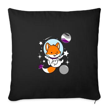 Renard Astronaute Ace Pride - Housse de coussin décorative 45 x 45 cm - noir - Devant