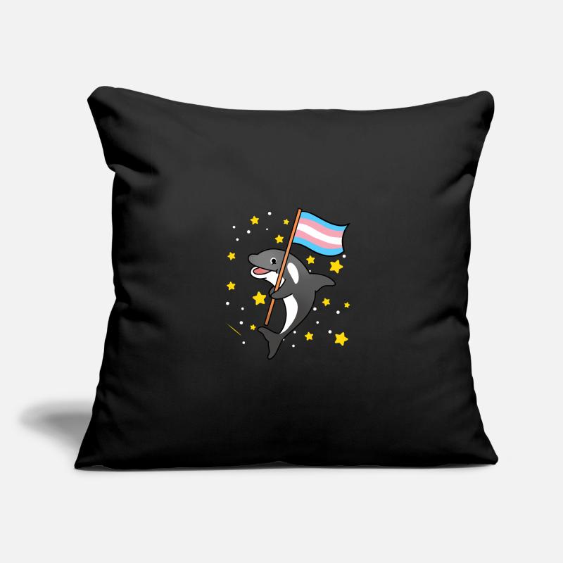 Trans Pride Orca Sofa pillowcase 17,3'' x 17,3'' (45 x 45 cm)