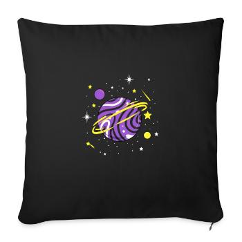 Nonbinary Space Planet Nonbinary Pride - Sofakissenbezug 45 x 45 cm - Schwarz - Vorne