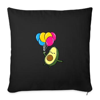 Avocado Ballon Pan Pride - Sofakissenbezug 45 x 45 cm - Schwarz - Vorne