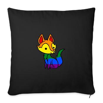 LGBT Gay Pride Fox Gay Pride - Sofa pillowcase 17,3'' x 17,3'' (45 x 45 cm) - black - Front