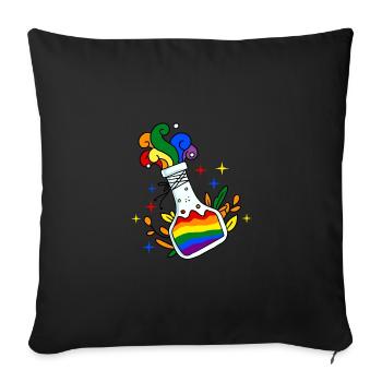 LGBT Gay Pride Potion Gay Pride - Sofa pillowcase 17,3'' x 17,3'' (45 x 45 cm) - black - Front