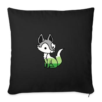 Aromantic Pride Fuchs - Sofakissenbezug 45 x 45 cm - Schwarz - Vorne