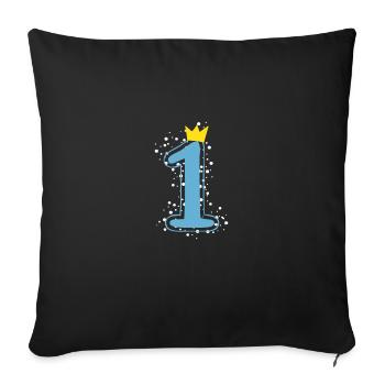 1 first birthday gift idea - Sofa pillowcase 17,3'' x 17,3'' (45 x 45 cm) - black - Front