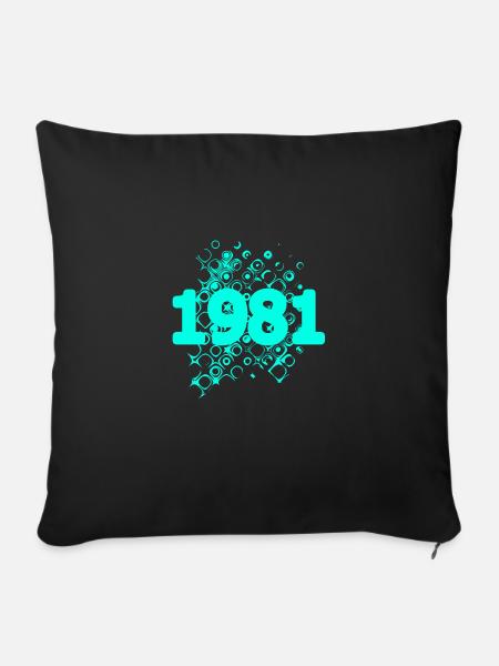 1981 1981 - Sofakissenbezug 45 x 45 cm - Schwarz