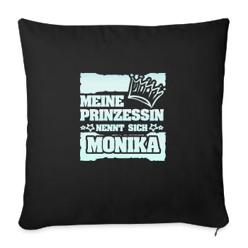 Prinzessin Monika - Sofakissenbezug 45 x 45 cm - Schwarz - Vorne
