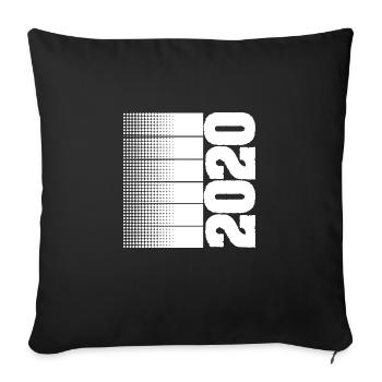 2020 - Sofa pillowcase 17,3'' x 17,3'' (45 x 45 cm) - black - Front