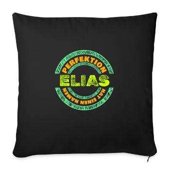 Elias as Elijah - Sofa pillowcase 17,3'' x 17,3'' (45 x 45 cm) - black - Front