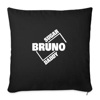Cadeau pour Bruno - Housse de coussin décorative 45 x 45 cm - noir - Devant