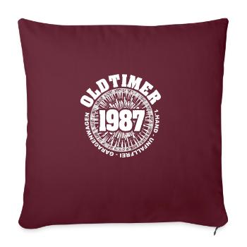 1987 - Sofa pillowcase 17,3'' x 17,3'' (45 x 45 cm) - burgundy - Front