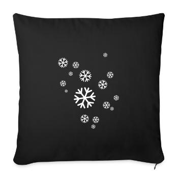 snow - Sofa pillowcase 17,3'' x 17,3'' (45 x 45 cm) - black - Front