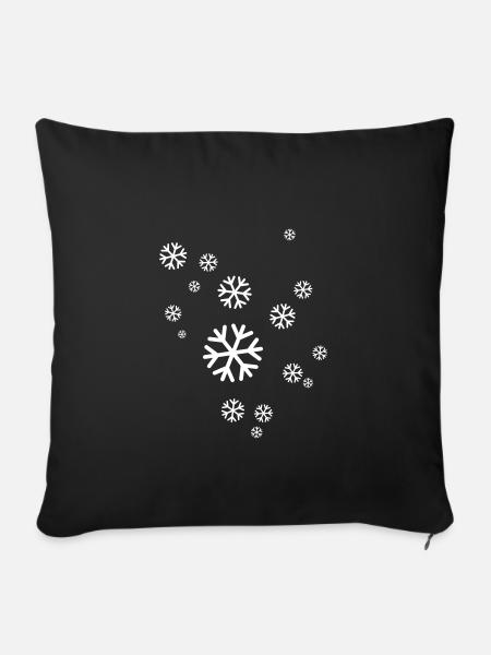 Schnee - Sofakissenbezug 45 x 45 cm - Schwarz