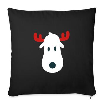Renne de Noël - Housse de coussin décorative 45 x 45 cm - noir - Devant