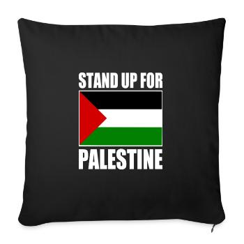 stand up for palestine - Housse de coussin décorative 45 x 45 cm - noir - Devant