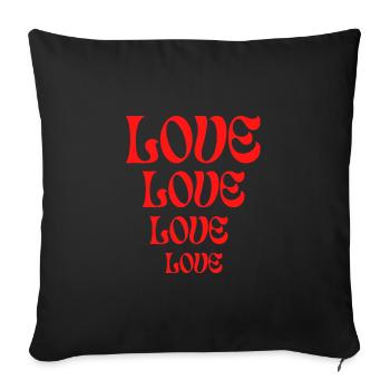 Liebe - Sofakissenbezug 45 x 45 cm - Schwarz - Vorne
