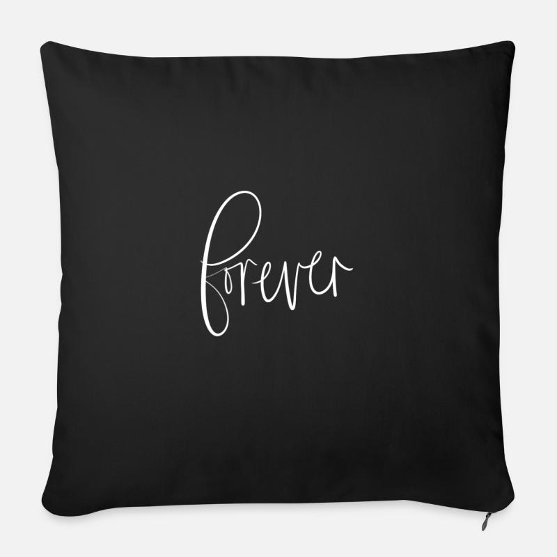 Forever - Sofakissenbezug 45 x 45 cm - Schwarz