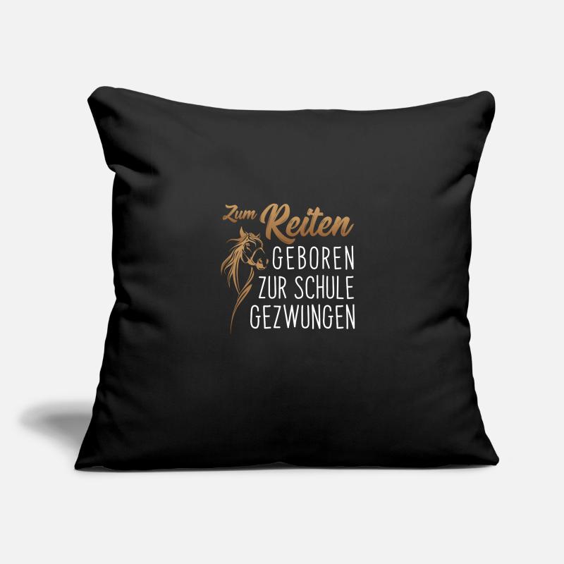 Né pour aller à l'école forcé de monter Housse de coussin décorative 45 x 45 cm