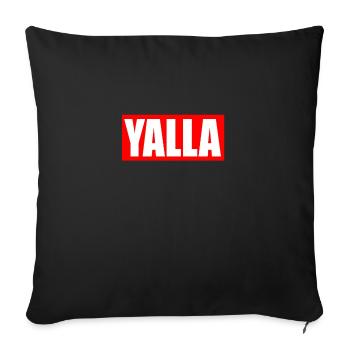yalla - Sofa pillowcase 17,3'' x 17,3'' (45 x 45 cm) - black - Front