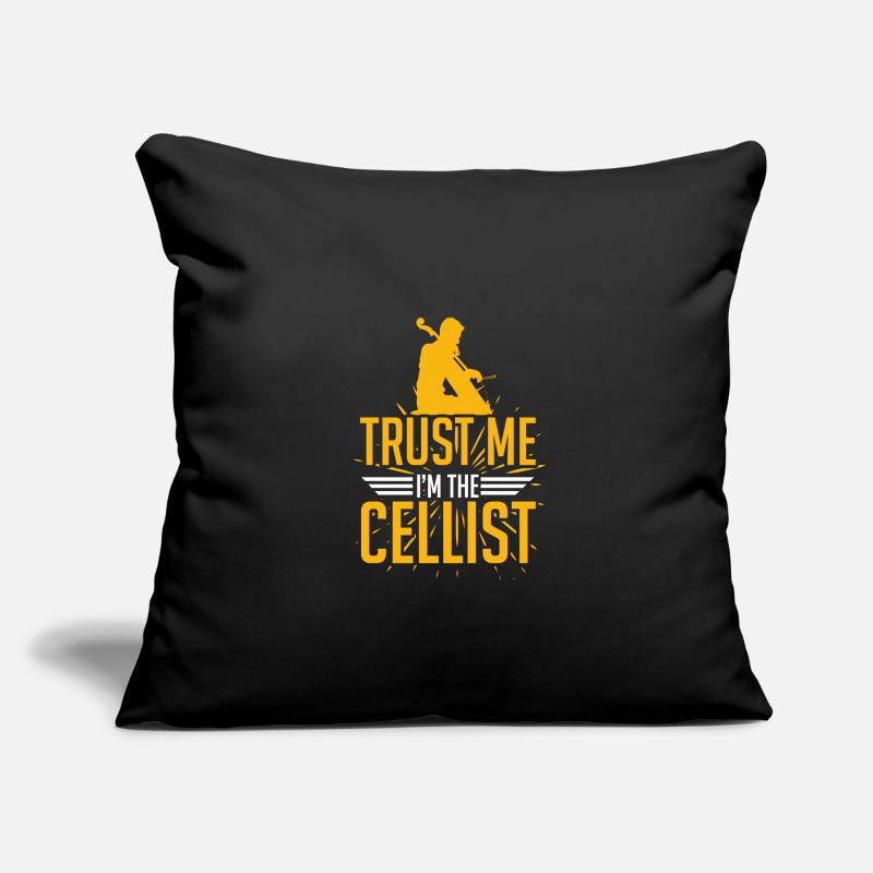 violoncelle Housse de coussin décorative 45 x 45 cm
