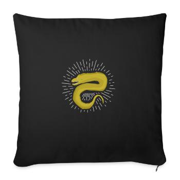 Moray Mooray Moraine Manger des anguilles poisson cadeau - Housse de coussin décorative 45 x 45 cm - noir - Devant