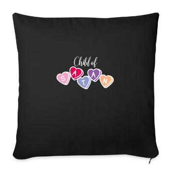 Child of Satan Ironic and Funny - Sofa pillowcase 17,3'' x 17,3'' (45 x 45 cm) - black - Front