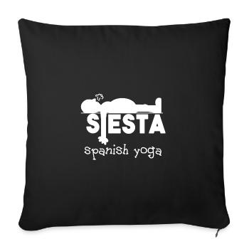 Siesta Spanish Yoga Yoga - Sofa pillowcase 17,3'' x 17,3'' (45 x 45 cm) - black - Front