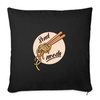 Noods senden Ramen Japanische Nudeln Geschenk - Sofakissenbezug 45 x 45 cm - Schwarz - Vorne