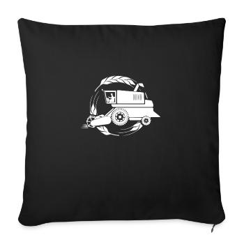 Landwirtschaft Bauernhof Geschenk · Mähdrescher - Sofakissenbezug 45 x 45 cm - Schwarz - Vorne