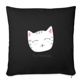 2 - Housse de coussin décorative 45 x 45 cm - noir - Devant