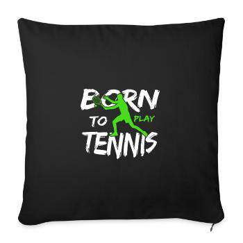 Tennis - Sofakissenbezug 45 x 45 cm - Schwarz - Vorne