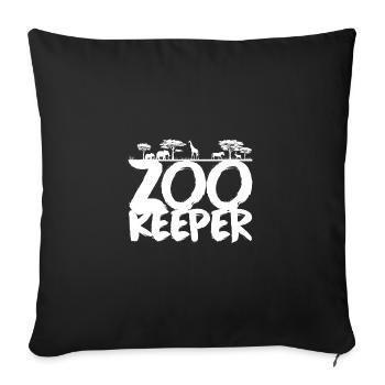 Gardiens de zoo - Housse de coussin décorative 45 x 45 cm - noir - Devant